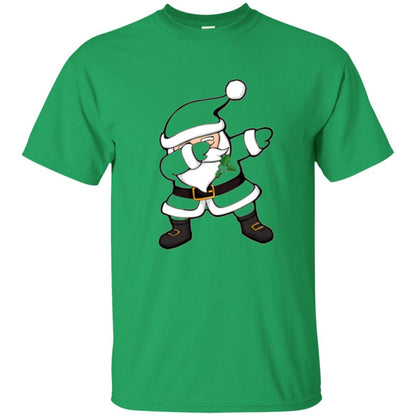 Merry Christmas T-shirt Dabbing Santa Claus Irish Green