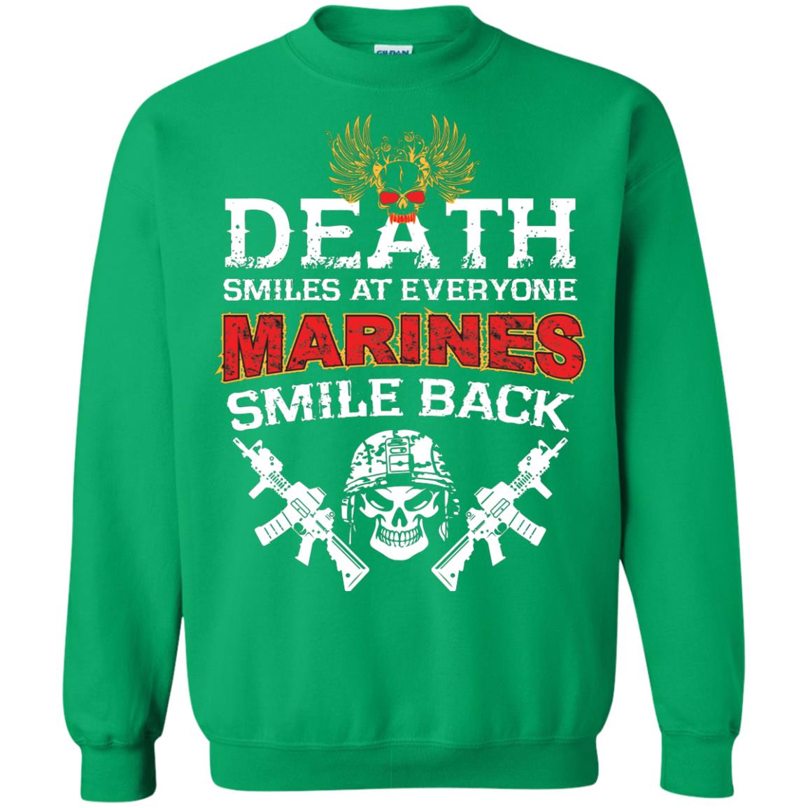 Death Smiles At Everyone Marines Smile Back Shirt Irish Green