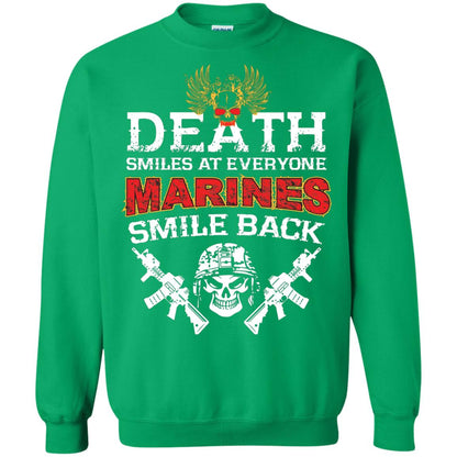 Death Smiles At Everyone Marines Smile Back Shirt Irish Green