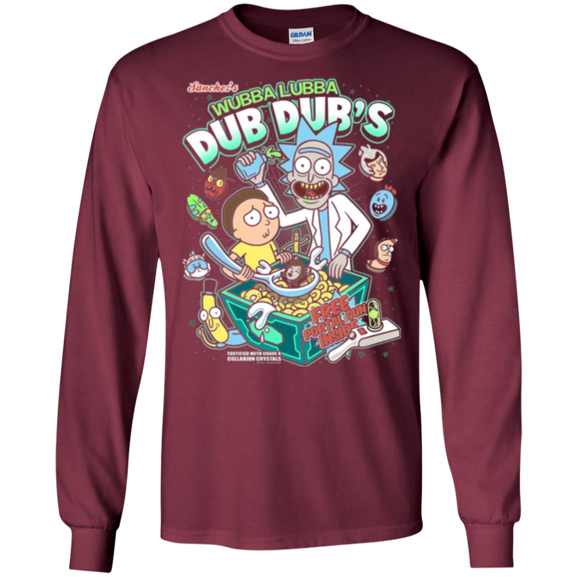 Movie T-shirt Wubba Luba Dub Dub_s Cereal Maroon