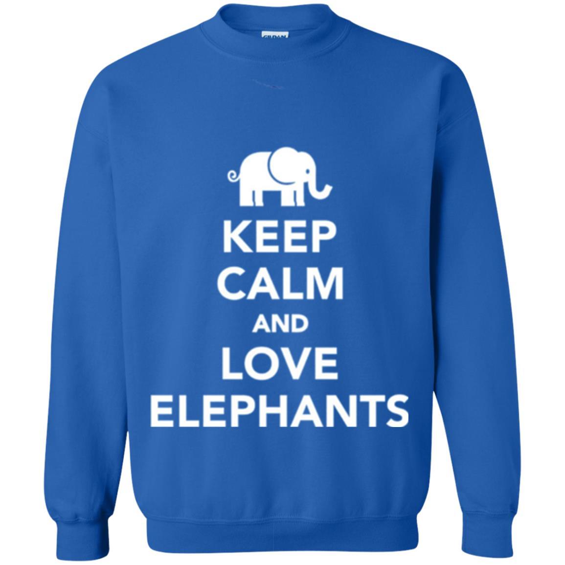 Elephant Lover T-shirt Keep Calm And Love Elephants T-shirt Royal