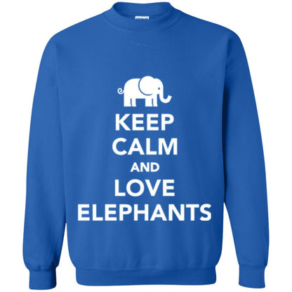 Elephant Lover T-shirt Keep Calm And Love Elephants T-shirt Royal