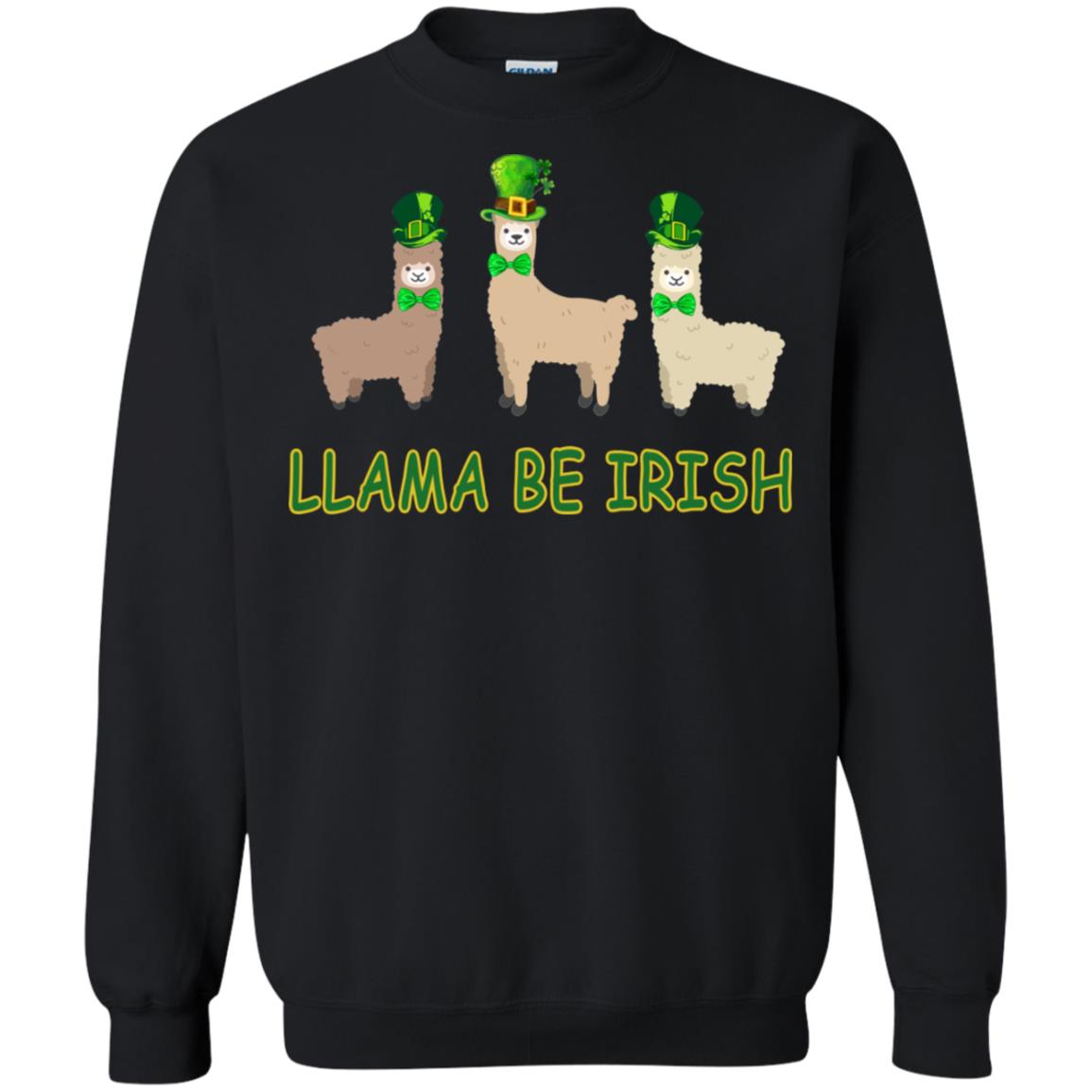 Llama Be Irish Ireland Gift Shirt Black