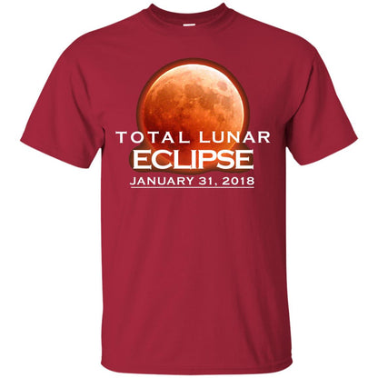 Lunar Eclipse T-shirt January 31, 2018 Graphic T-shirt Cardinal