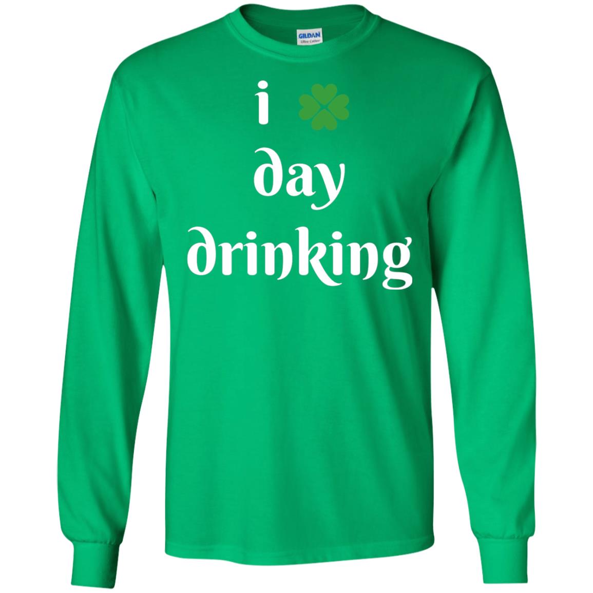 I Day Drinking Funny St Patricks Day T-shirt Irish Green