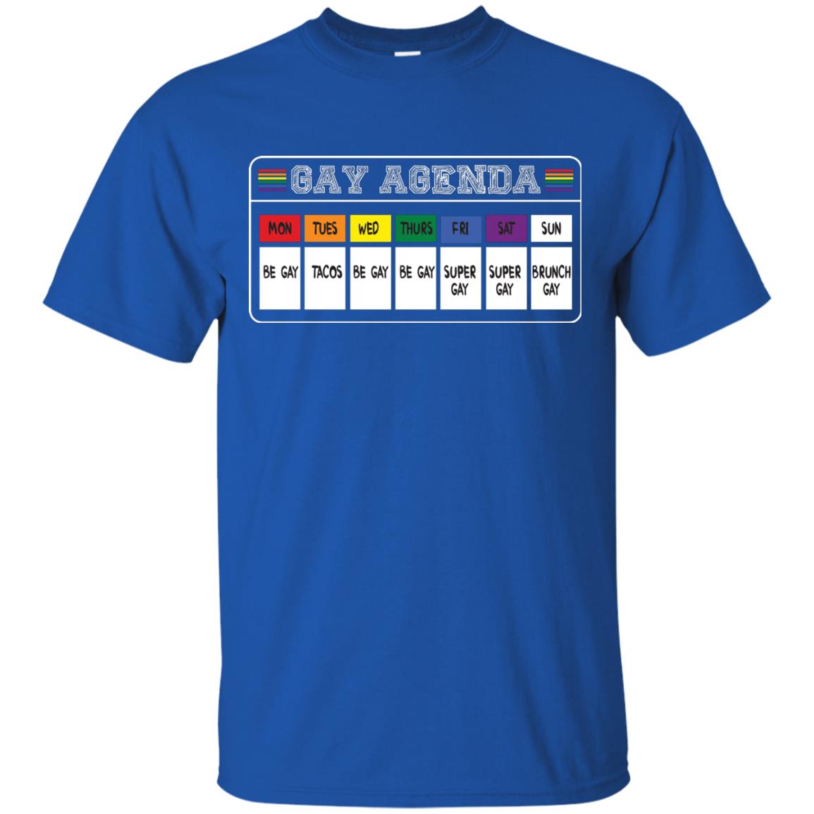 Gay Agenda Funny Lgbt T-shirt Royal