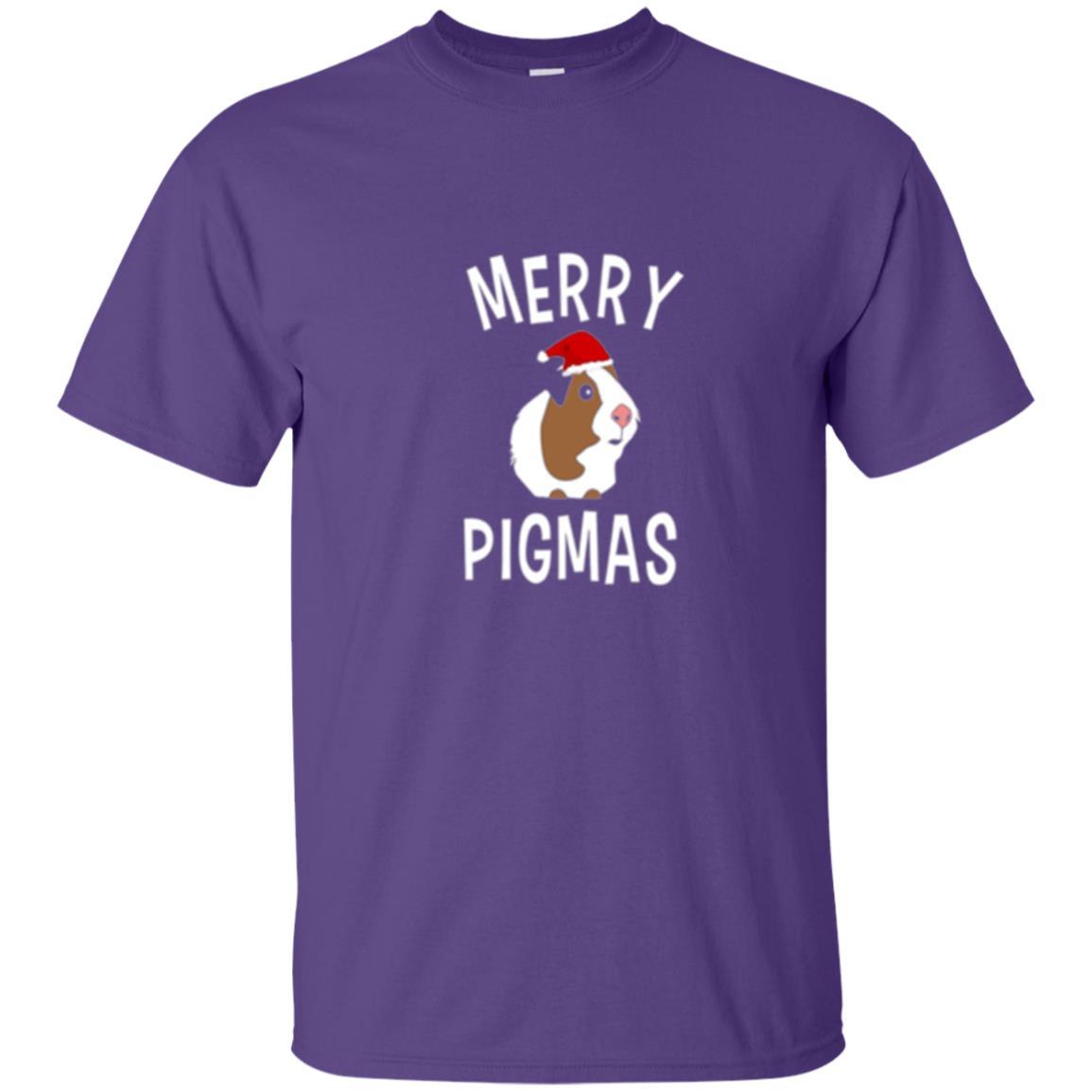 Guinea Pig Lover T-shirt Merry Christmas Pigmas Purple