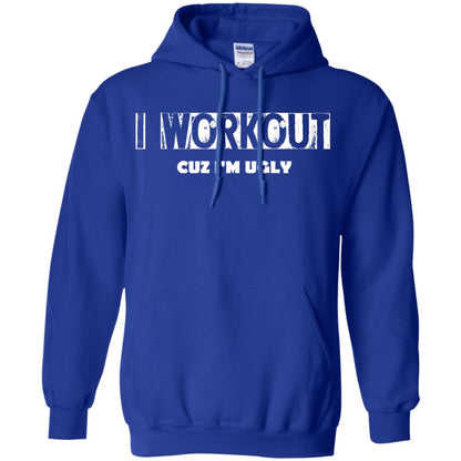 Gymer T-shirt I Workout Cuz I'm Ugly Royal