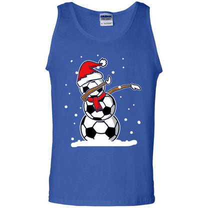 Christmas T-shirt Dabbing Snowman Soccer Royal