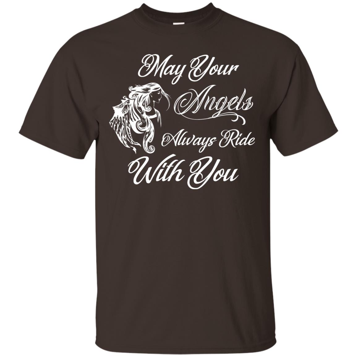 May Your Angels Always Ride With You Best Shirt For Bike Rider Dark Chocolate