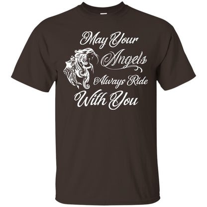 May Your Angels Always Ride With You Best Shirt For Bike Rider Dark Chocolate