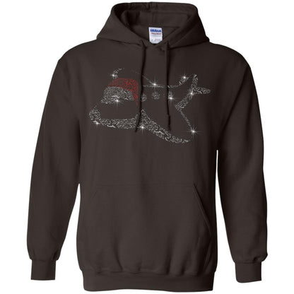 Airplane With Santa Hat Merry Christmas Gift Shirt For Mens Womens Kids Dark Chocolate