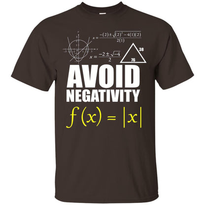 Avoid Negativity Math Teacher T-shirt Dark Chocolate