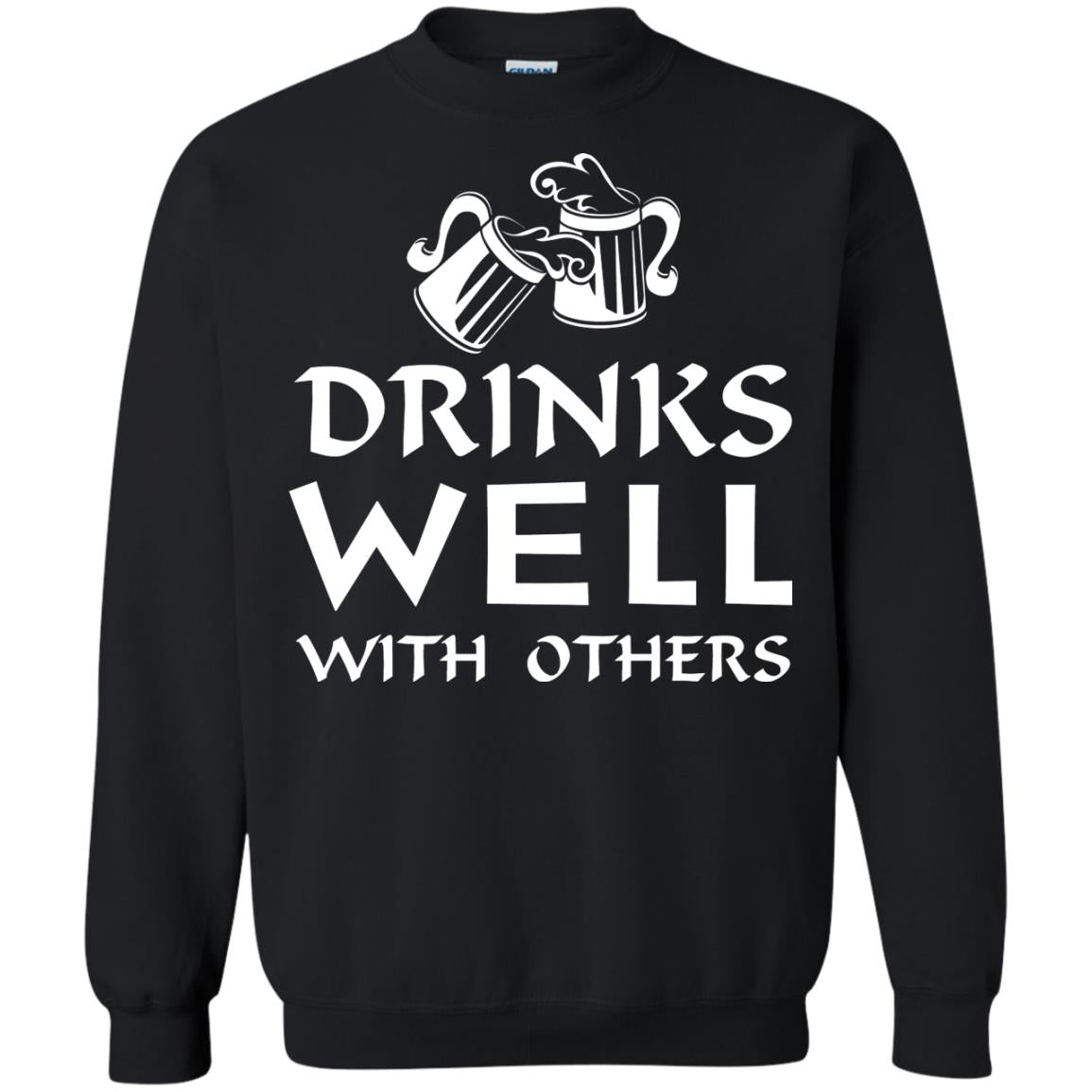 Drinks Well With Others St. Patrick_s Day T-shirt Black