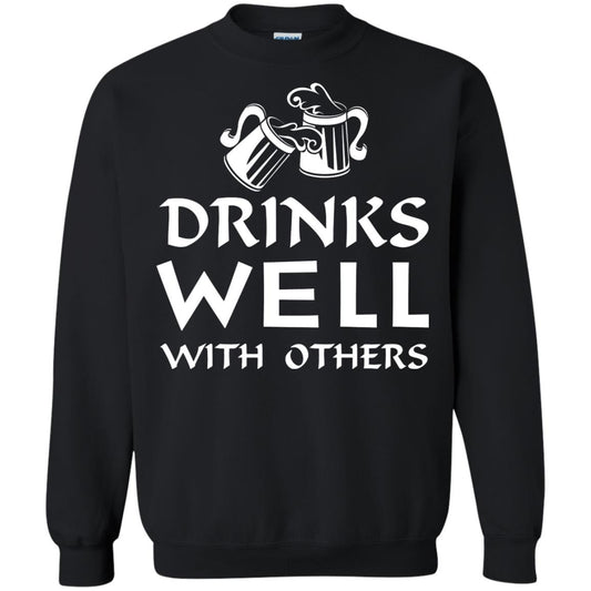 Drinks Well With Others St. Patrick_s Day T-shirt Black