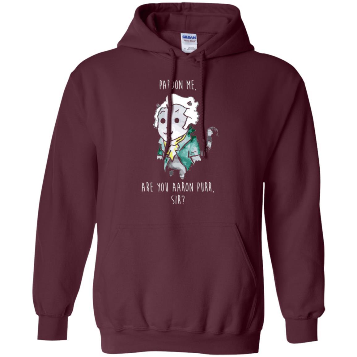 Hamilton Cat T-shirt Pardon Me Are You Aaron Purr Sir Maroon