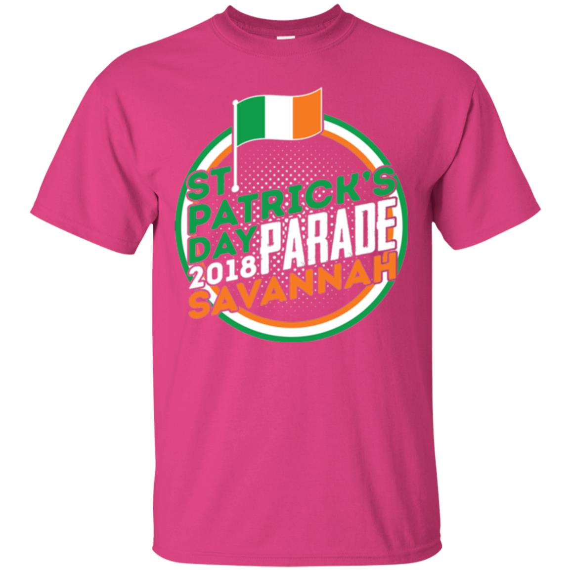 Parade Savannah 2018 Ireland Flag St. Patrick_s Day T-shirt Heliconia