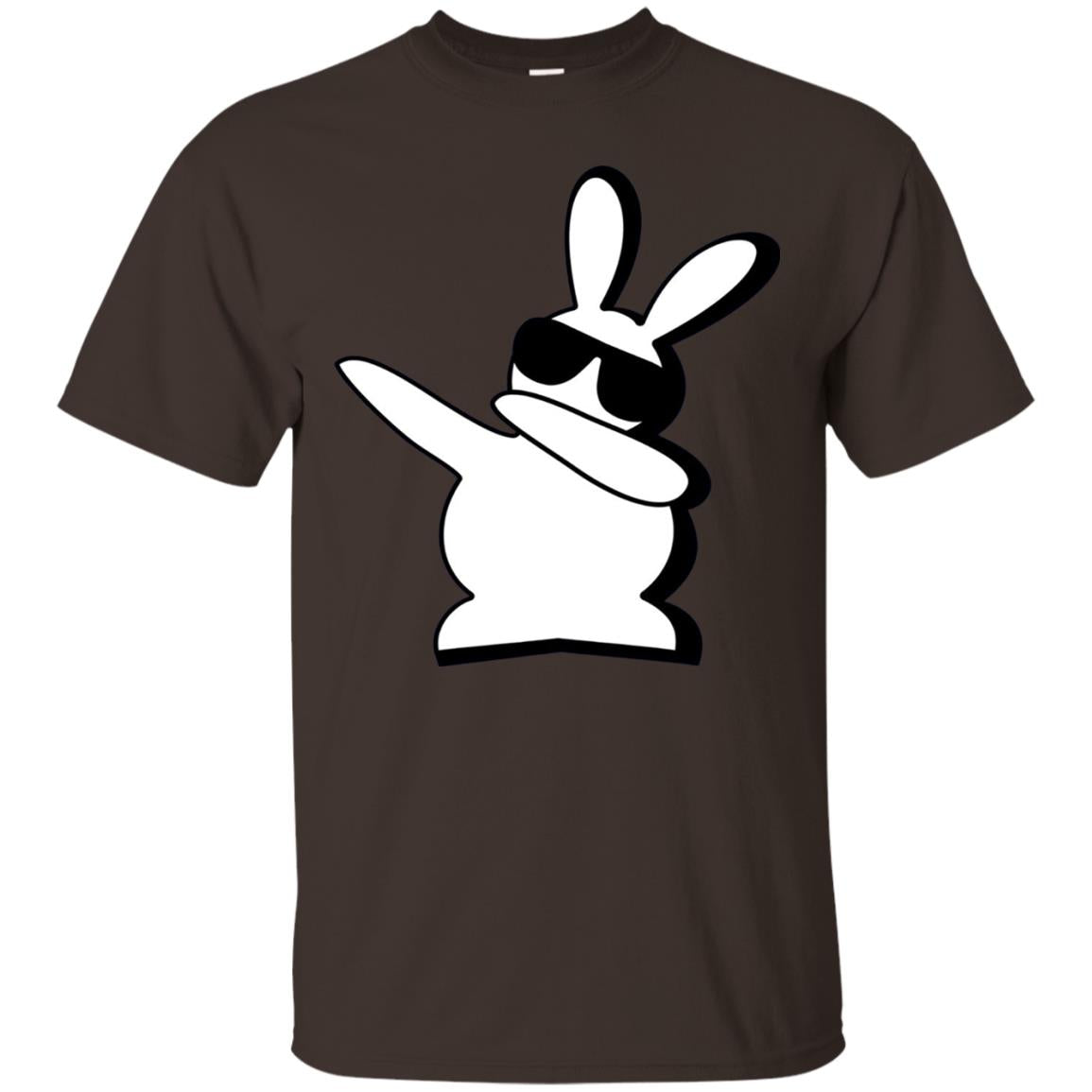 Dabbing Hip Hop Bunny Easter Dab Rabbit Dance T-shirt Dark Chocolate