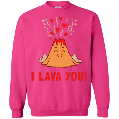 Funny Volcano Valentines Love T-shirt I Lava You T-shirt Heliconia