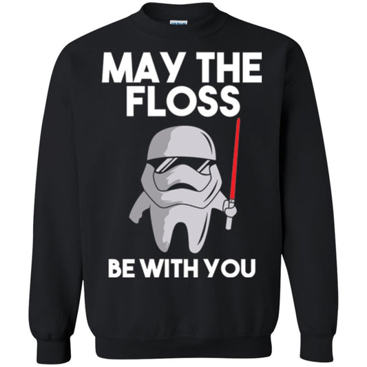 Dentist T-shirt May The Floss Be With You T-shirt Black