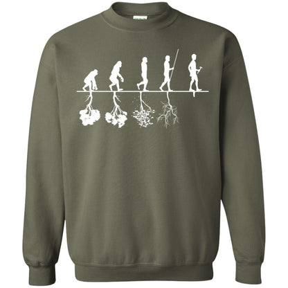 Evolution Tree Of Human Life Thinking Save Environment Shirt Military Green