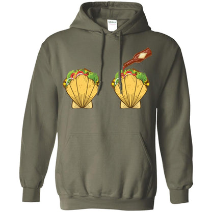 Mermaid Shell T-shirt Taco Bra And Spicy Chili Sauce Military Green