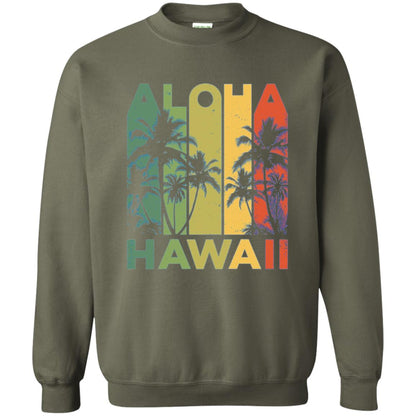 Vintage Hawaiian Islands Tee Hawaii Aloha State T-shirt Military Green