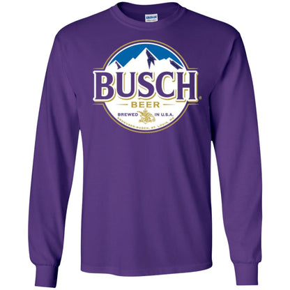 Beer Lovers T-shirt Busch Beer Purple