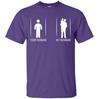 Your Husband My Husband With Baby Wife Shirt Purple