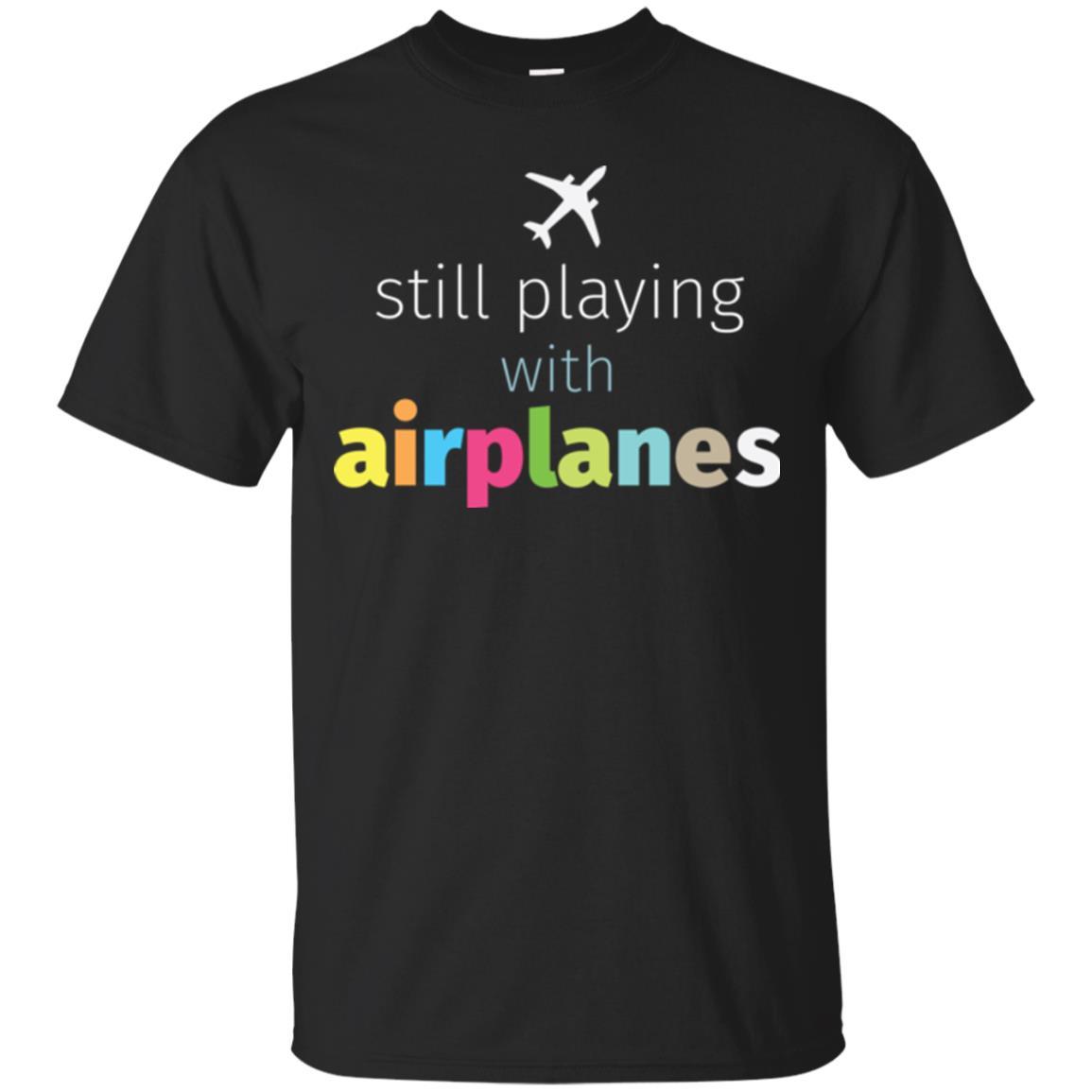Pilot T-shirt Still Playing With Airplanes Black