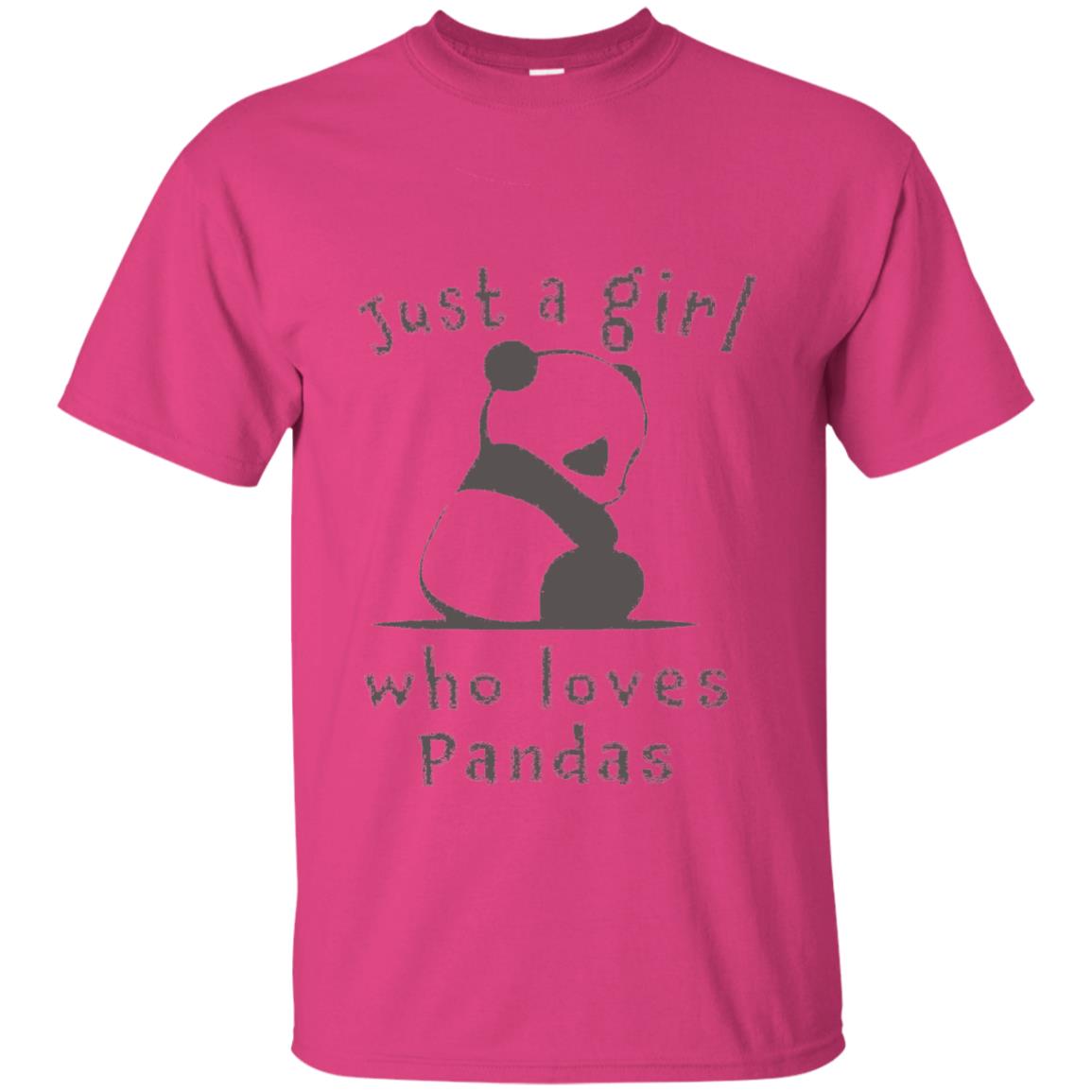 Panda Lover T-shirt Just A Girl Who Lover Pandas Heliconia