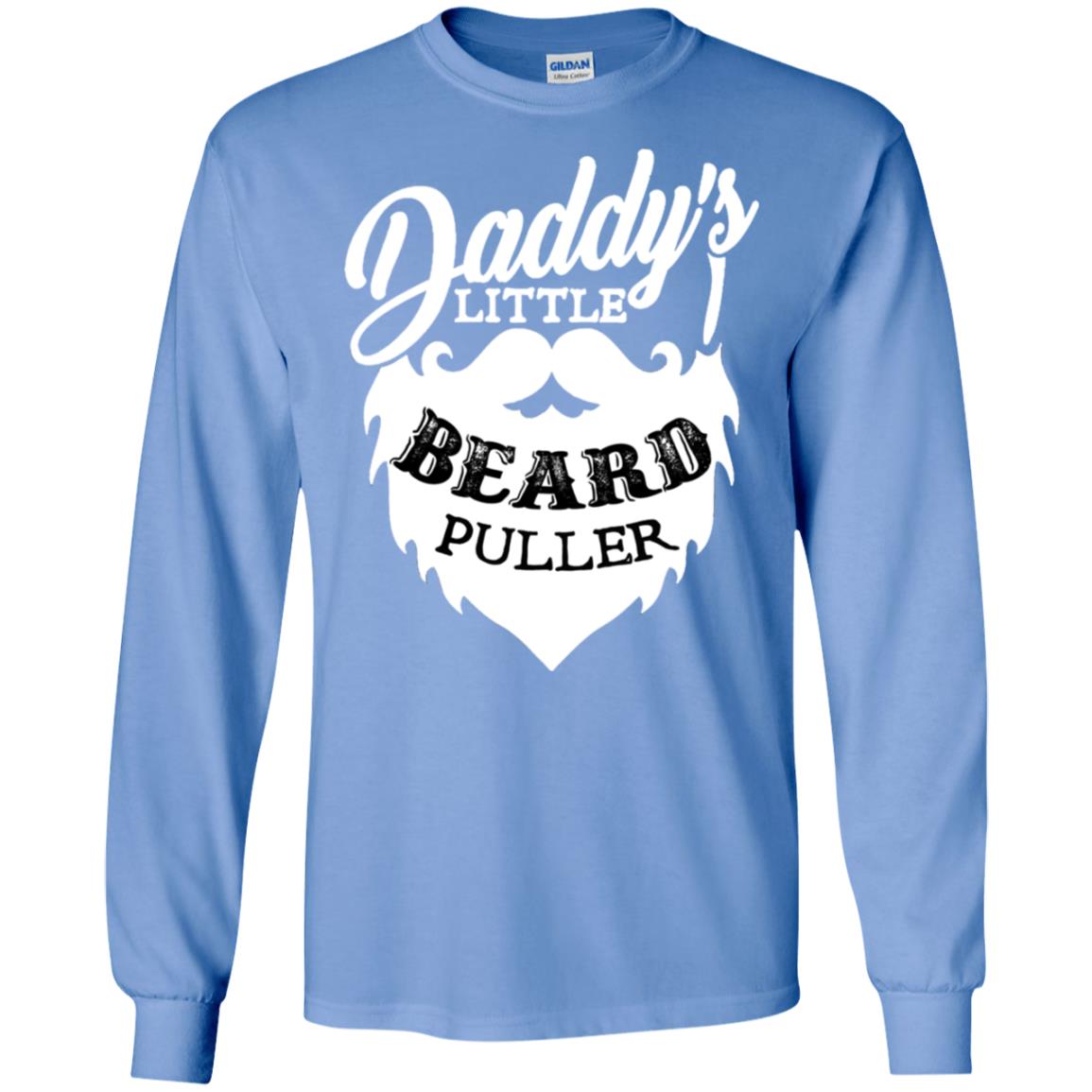 Daddy's Little Beard Puller Kid Shirt Carolina Blue