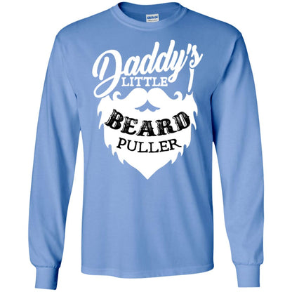 Daddy's Little Beard Puller Kid Shirt Carolina Blue