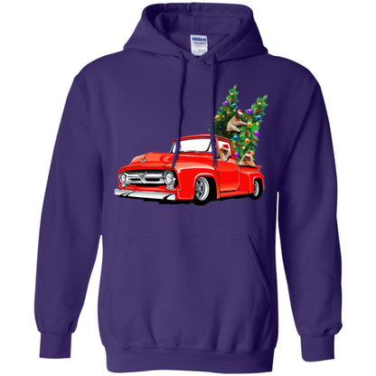 Christmas Tree And Sloths On Car X-mas Gift Shirt Purple