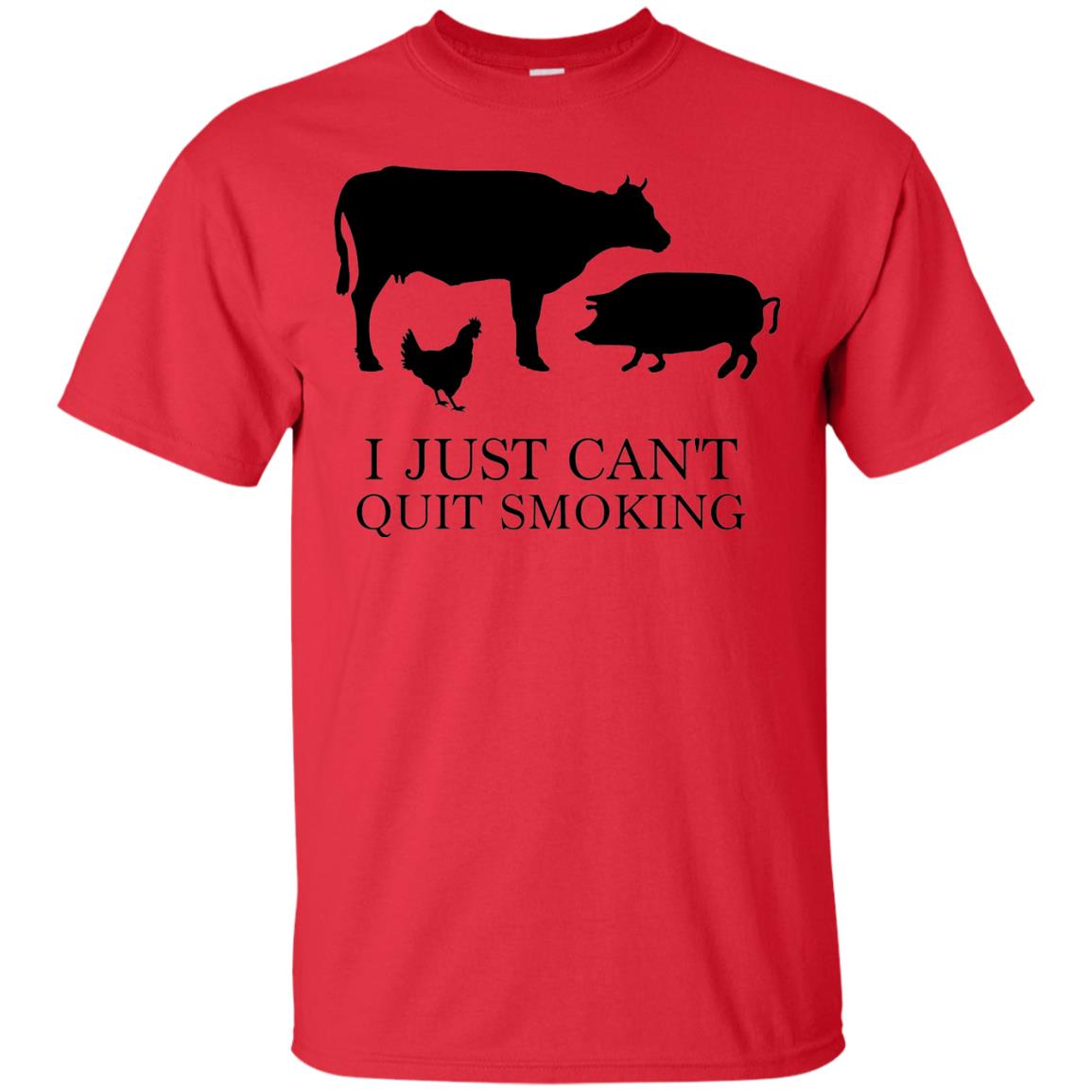 I Just Cant Quit Smoking Bar-b-que Hot And Smokey Shirt Red