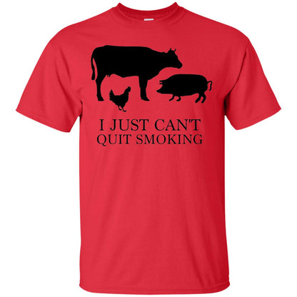 I Just Cant Quit Smoking Bar-b-que Hot And Smokey Shirt Red