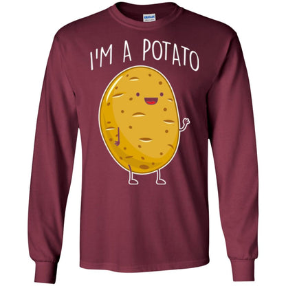 I Am Potato T-shirt Maroon