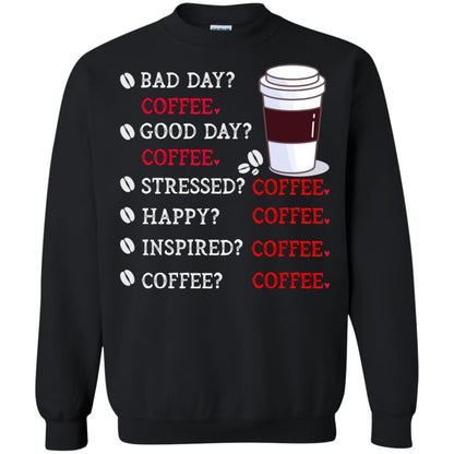 Coffee Idea Gift Shirt For Mens Womens Black