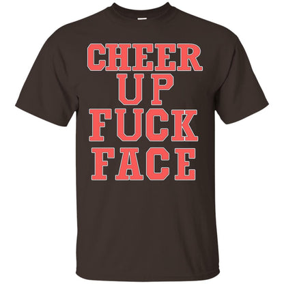 Cheer Up Face Shirt Dark Chocolate