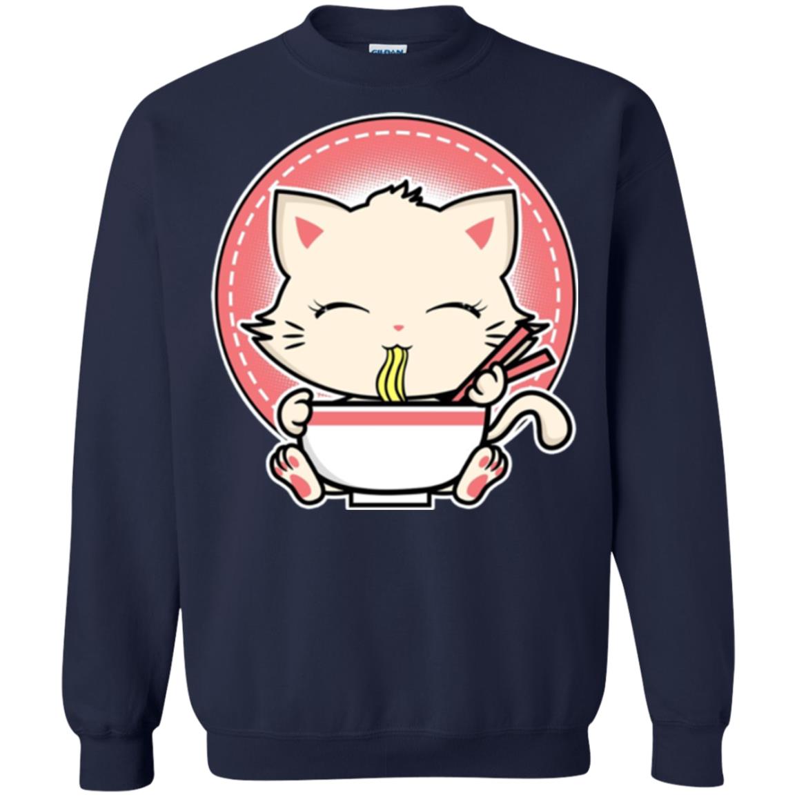 Kawaii Japanese Anime Cat Ramen T-shirt