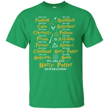 We Are The Harry Potter Generation Movie Fan T-shirt Irish Green