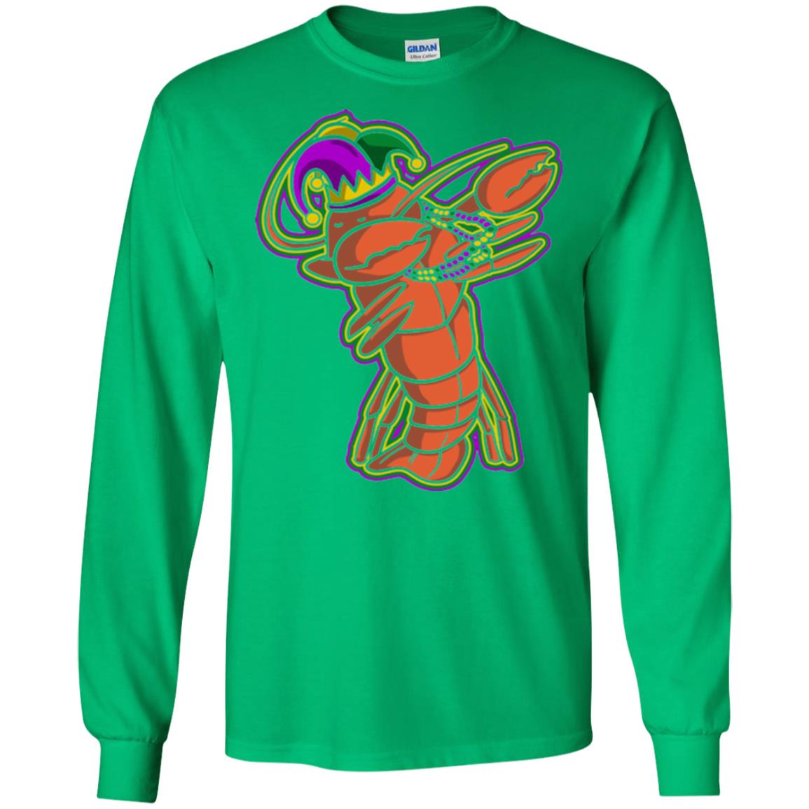 Dabbing Mardi Gras Crawfish T-shirt Mardi Gras Gift Shirt Irish Green