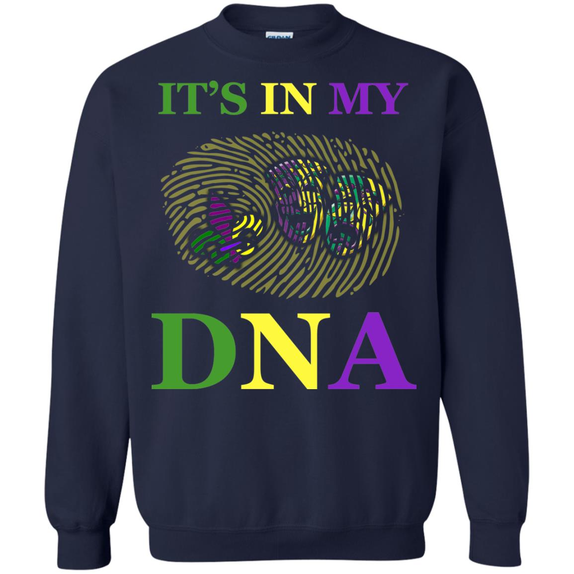 Mardi Gras T-shirt It's In My Dna Navy