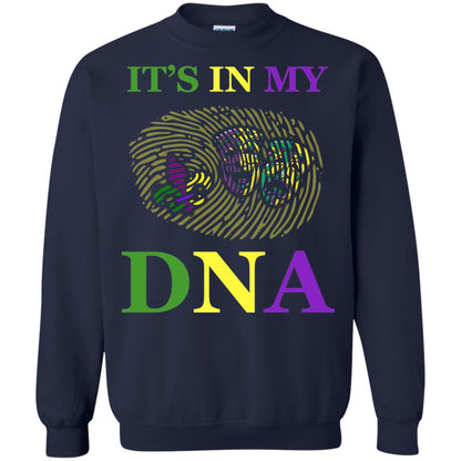 Mardi Gras T-shirt It's In My Dna Navy