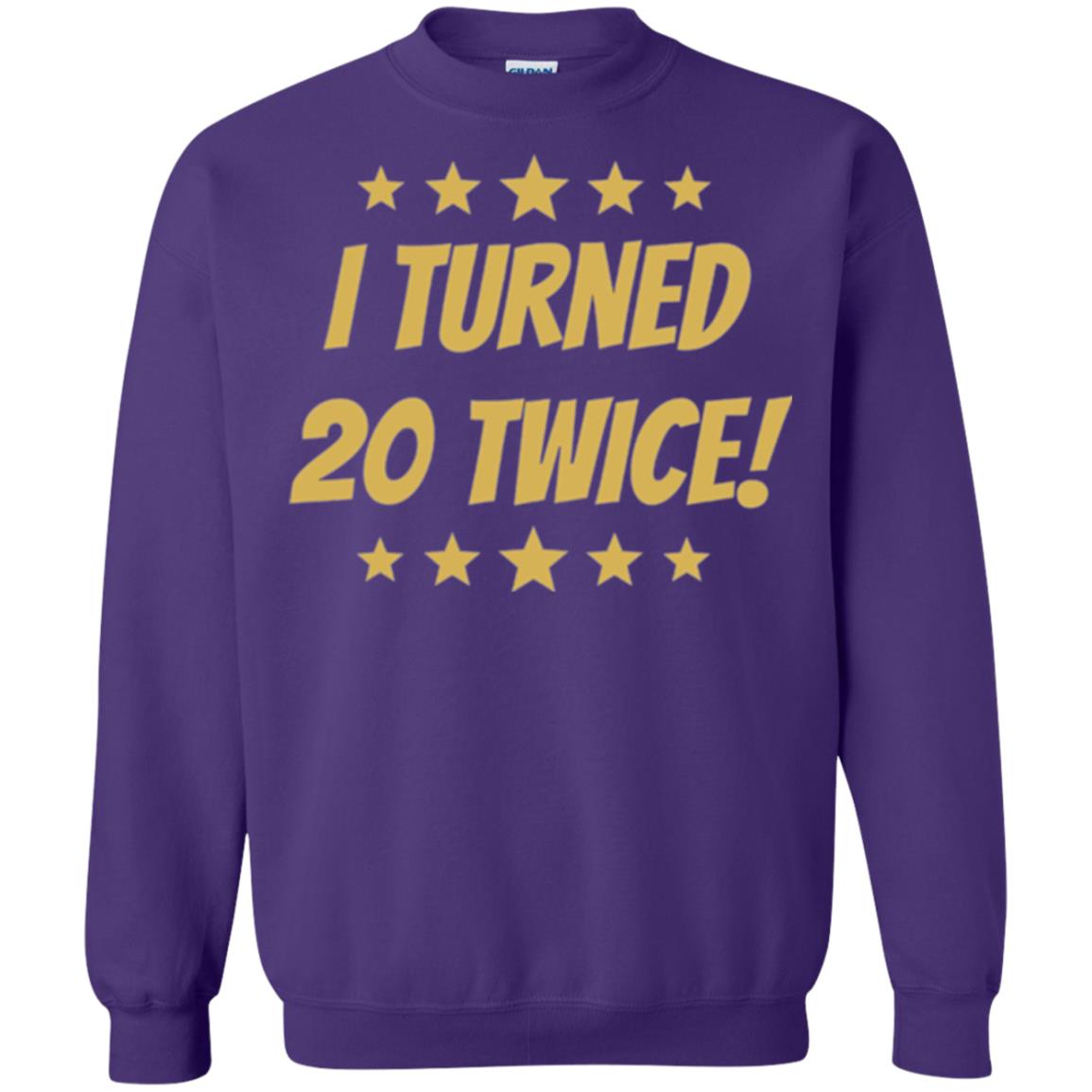 Brithday T-shirt I Turned 20 Twice Purple