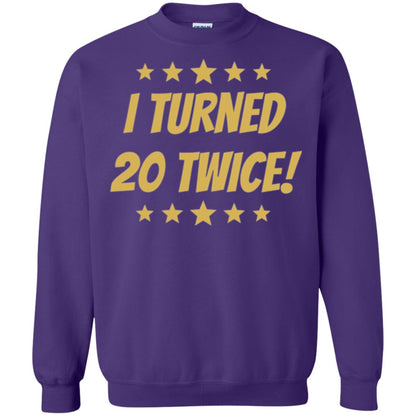 Brithday T-shirt I Turned 20 Twice Purple