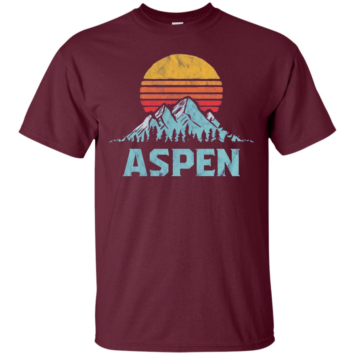 Aspen Mountain T-shirt Maroon