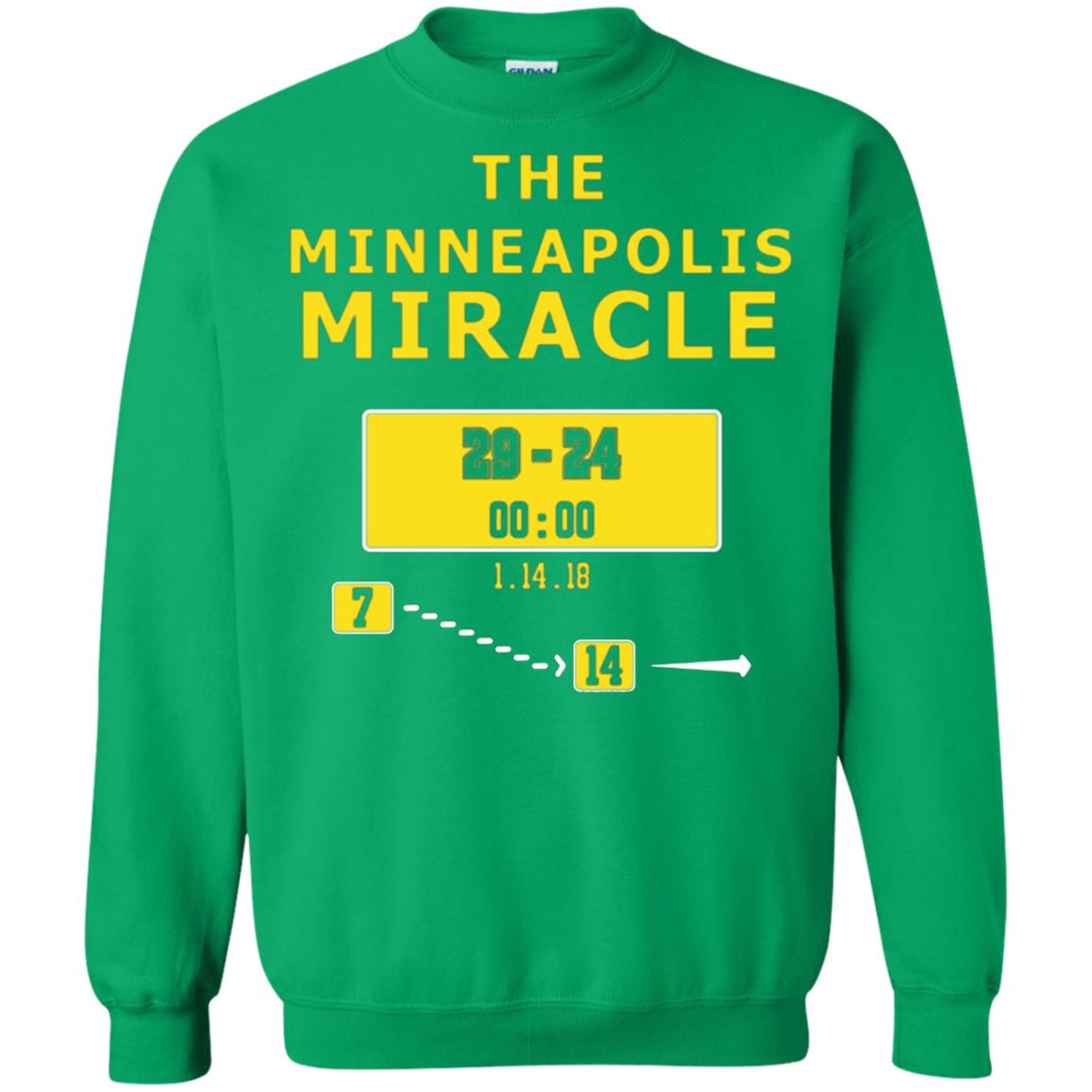 Football Lover T-shirt The Minneapolis Miracle Irish Green