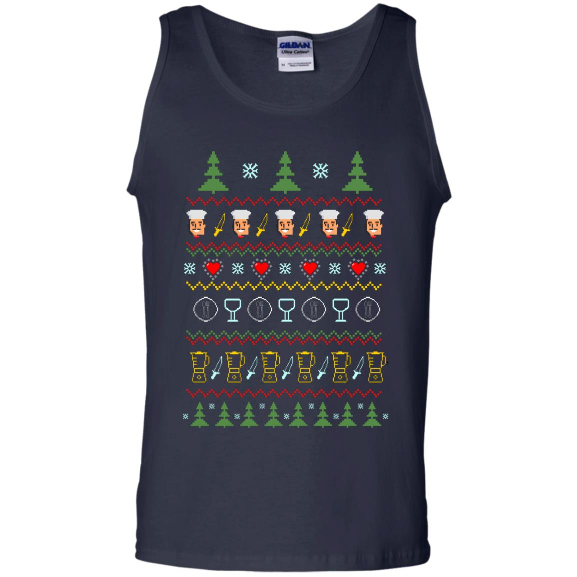 Chef Christmas X-mas Gift Shirt For Cooking Lovers Navy
