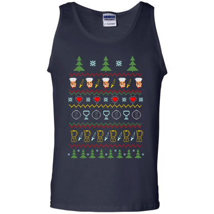 Chef Christmas X-mas Gift Shirt For Cooking Lovers Navy
